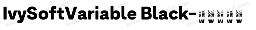 IvySoftVariable Black字体转换